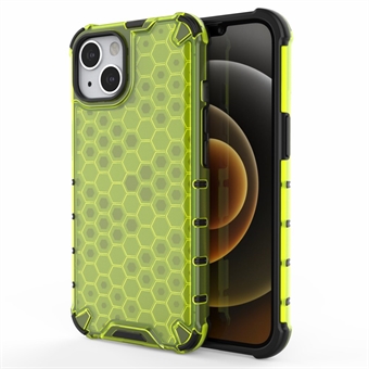 Honeycomb Pattern Phone Shell TPU + PC Hybrid Case Cover for iPhone 13 6.1 inch