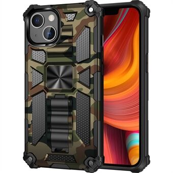 Camouflage Design Well-protected Anti-fall Phone Shell for iPhone 13 6.1 inch