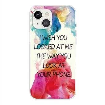 Pattern Printing Clear Design Slim TPU Shockproof Protective Case for iPhone 13 6.1 inch