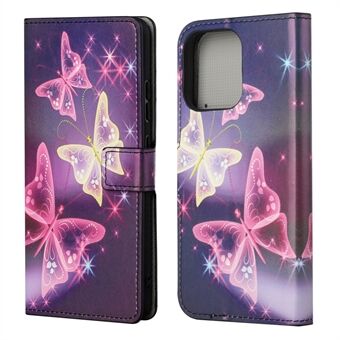 Full Body Protective Pattern Printing PU Leather Wallet Magnetic Closer Shockproof Stand Feature Flip Folio Cover Case for iPhone 13 6.1 inch