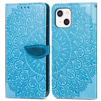 Anti-drop Dream Wings Imprinting Leather Wallet Cover with Stand for iPhone 13 6.1 inch