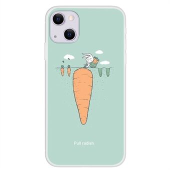 Cute Pattern Printing Design Soft Slim TPU Lightweight Protective Cover for iPhone 13 6.1 inch