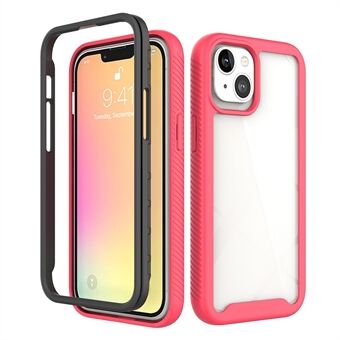 Solid Acrylic Reinforced PC + Soft TPU Frame Shock Absorption Back Cover for iPhone 13 6.1 inch