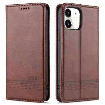 AZNS PU Leather Shockproof Auto-absorbed Magnetic Wallet and Stand Design Case for iPhone 13 6.1 inch