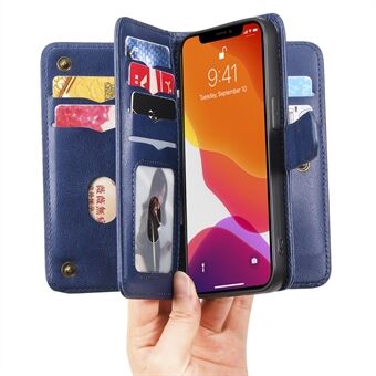 Anti-Scratch Phone Cover Stand Shell with Multiple Card Slots Wallet for iPhone 13 6.1 inch