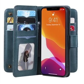 Anti-Scratch Phone Cover Stand Shell with Multiple Card Slots Wallet for iPhone 13 6.1 inch