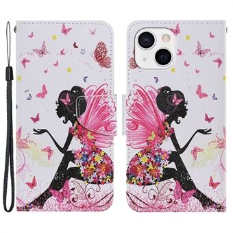 Pattern Printing PU Leather Wallet Phone Case Cover with Stand for iPhone 13 6.1 inch