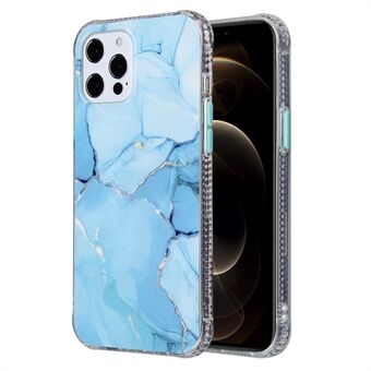 Glaze Marble Pattern Light Slim Anti-Fall Acrylic + TPU Phone Back Cover Case for iPhone 13 6.1 inch