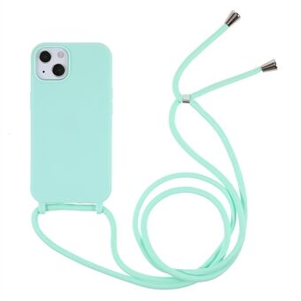 Anti Scratch TPU Phone Case Cover with Adjustable Lanyard for iPhone 13 6.1 inch