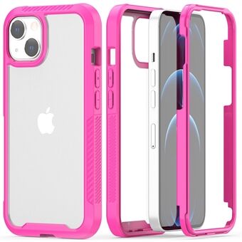 Anti-slip Thickened TPU Frame Bumper + PC Back Panel Hybrid Phone Case Protector for iPhone 13 6.1 inch