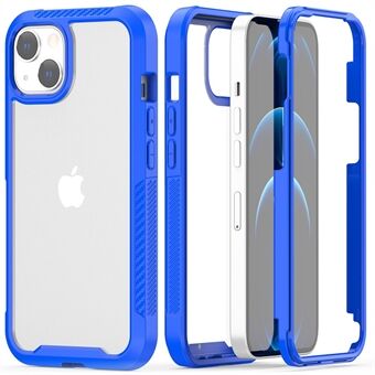 Anti-slip Thickened TPU Frame Bumper + PC Back Panel Hybrid Phone Case Protector for iPhone 13 6.1 inch