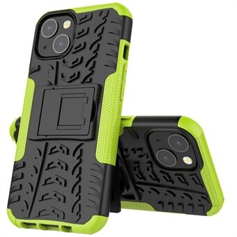 Tire Texture Anti-Drop PC + TPU Protective Cover with Kickstand for iPhone 13 6.1 inch