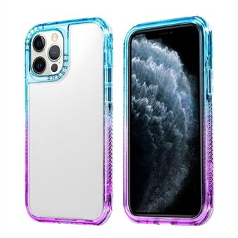 Anti-Fall Stylish Durable Dual Color Frame Hard PC + TPU Phone Case for iPhone 13 - Sky Blue/Purple