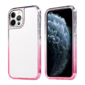 Anti-Fall Stylish Durable Dual Color Frame Hard PC + TPU Phone Case for iPhone 13 - Black/Pink