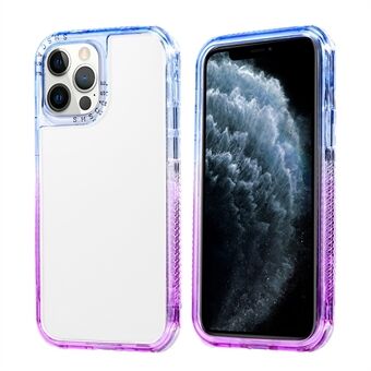 Anti-Fall Stylish Durable Dual Color Frame Hard PC + TPU Phone Case for iPhone 13 - Dark Blue/Purple