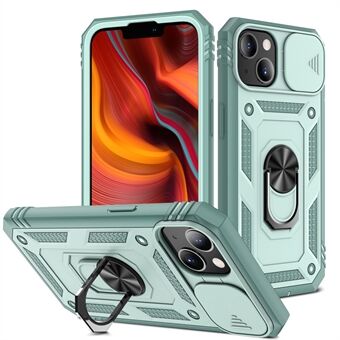 Anti-Drop Shockproof Camera Slider Design 3-in-1 TPU + PC + Metal Phone Cover Case for iPhone 13 6.1 inch