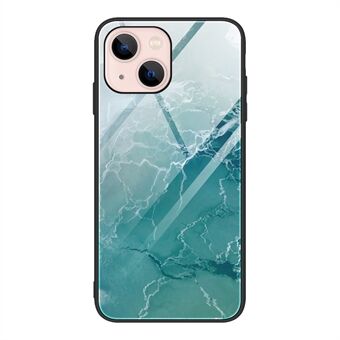 Marble Pattern Shockproof Glass + TPU Protective Phone Shell Cover for iPhone 13 6.1 inch