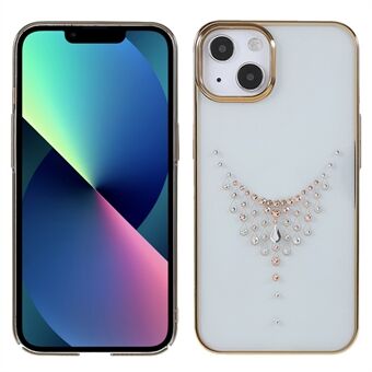 KINGXBAR Starry Series Laser Carving PC Phone Cover Electroplated Crystal Clear Phone Case for iPhone 13 6.1 inch