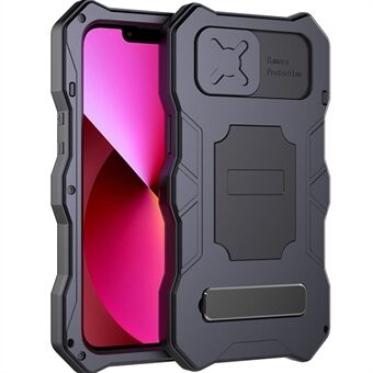 Full Protection IP54 Waterproof Slide Camera Cover Hybrid Phone Case with Tempered Glass Film for iPhone 13 6.1 inch