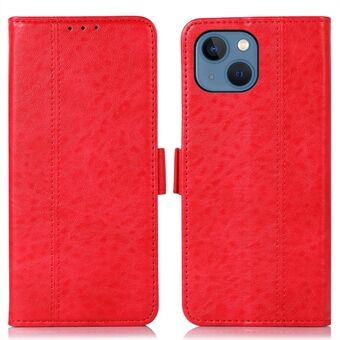 For iPhone 13 6.1 inch Crazy Horse Texture Cover Side Magnetic Clasps Stand PU Leather Case Wallet Folio Flip Phone Shell