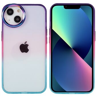 Big Eyes Three Color Series for iPhone 13 6.1 inch PC+TPU Electroplating Phone Case Metal Buttons Clear Back Cover