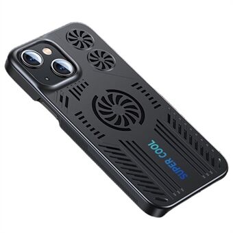 For iPhone 13 6.1 inch Anti-fall Phone Case Heat Dissipation Hollow-out Back Cover with Magnetic Metal Sheet