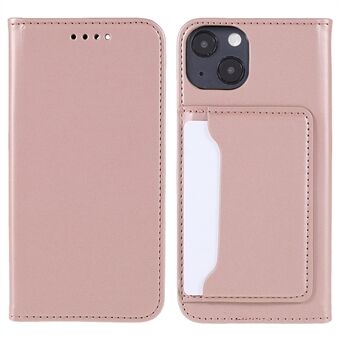 Skin-touch Feeling Kickstand Design PU Leather Wallet Case Phone Cover for iPhone 13 6.1 inch