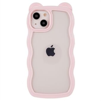 Bear Ear Decor Phone Case for iPhone 13 6.1 inch, Detachable 2-in-1 PC+TPU Cell Phone Cover