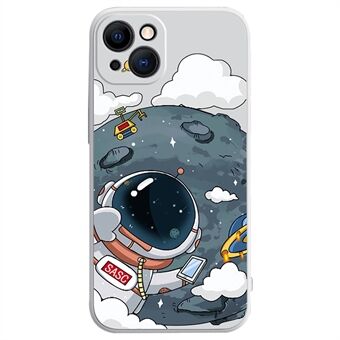 TPU Phone Case for iPhone 13 6.1 inch Astronaut Pattern Printing Protective Cover Anti-Drop Phone Case