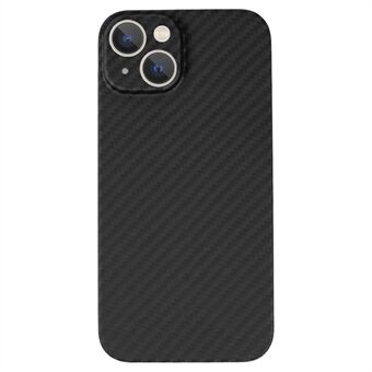 For iPhone 13 6.1 inch Lightweight Mobile Phone Protective Cover, Precise Cutout Anti-collision Carbon Fiber Texture Aramid Fiber Back Case - Matte Black