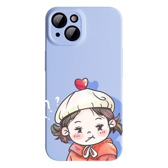 For iPhone 13 6.1 inch Anti-drop Phone Case Hard PC Boy and Girl Pattern Phone Back Cover