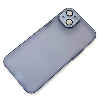 For iPhone 13 6.1 inch Ultra Thin PC Back Cover Aluminum Alloy Camera Lens Protection Rubberized Phone Case