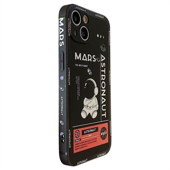 For iPhone 13 6.1 inch Mars Astronaut Pattern Soft TPU Phone Case Precise Cutout Protective Cover