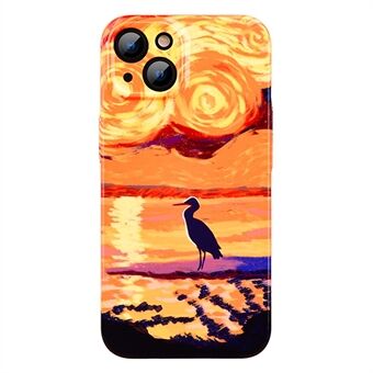 For iPhone 13 Sunset Pattern Printing Phone Case Anti-scratch PC Phone Cover