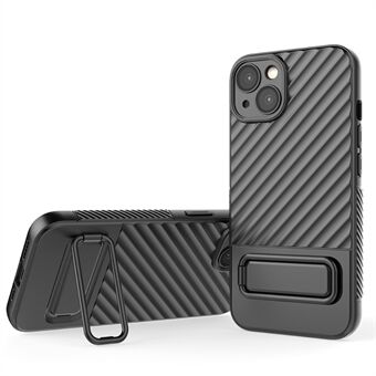 For iPhone 13 Kickstand Rugged Phone Cover Magnetic Phone TPU Case with Camera Lens Protector