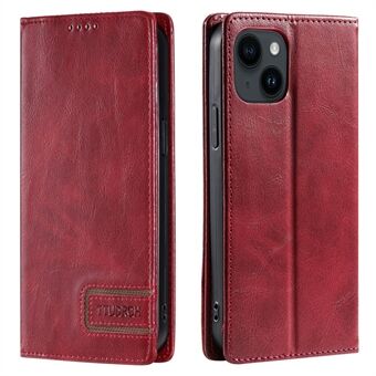 TTUDRCH Style 007 Wallet Stand Phone Cover for iPhone 13 RFID Blocking PU Leather + TPU Case