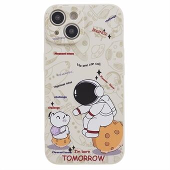 Astronaut Pattern Printing TPU Case for iPhone 13 ,  Drop-proof Protection Phone Cover