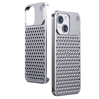 Hollow Hole Heat Dissipation Case for iPhone 13 , Aluminum Alloy + Silicone Phone Cover