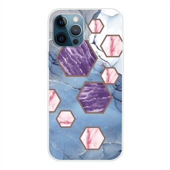 Stylish Marble Pattern Flexible TPU Back Shell for iPhone 13 Pro 6.1 inch