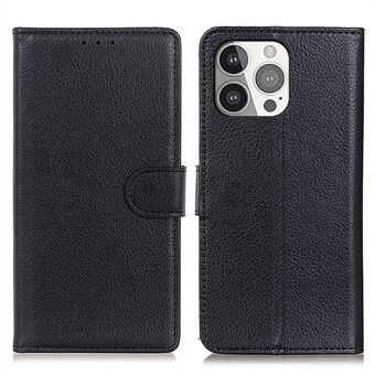 All-round Protection Classic Litchi Texture Leather Wallet Design Stand Case for iPhone 13 Pro 6.1 inch