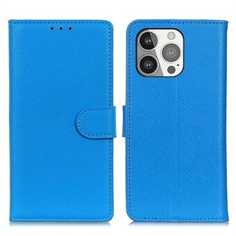 All-round Protection Classic Litchi Texture Leather Wallet Design Stand Case for iPhone 13 Pro 6.1 inch