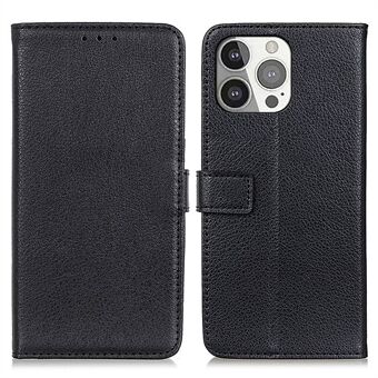 Litchi Skin Magnetic Leather Wallet Stand Case for iPhone 13 Pro 6.1 inch