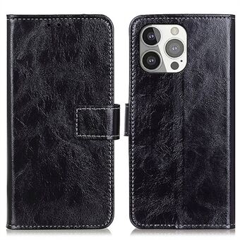 Crazy Horse Texture Vintage Style Wallet PU Leather Phone Cover Stand Case for iPhone 13 Pro