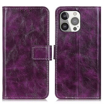 Crazy Horse Texture Vintage Style Wallet PU Leather Phone Cover Stand Case for iPhone 13 Pro