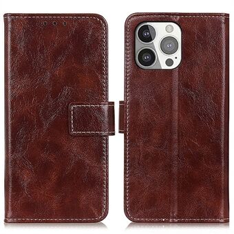 Crazy Horse Texture Vintage Style Wallet PU Leather Phone Cover Stand Case for iPhone 13 Pro