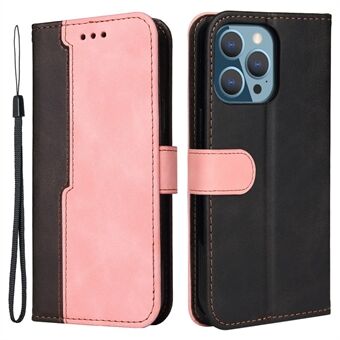 Business Style Drop-resistant Dual-color Splicing Design Phone Case for iPhone 13 Pro 6.1 inch