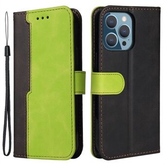 Business Style Drop-resistant Dual-color Splicing Design Phone Case for iPhone 13 Pro 6.1 inch