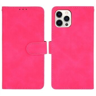 Skin-touch PU Leather Wallet Case Flip Protective Phone Cover with Strap for iPhone 13 Pro 6.1 inch