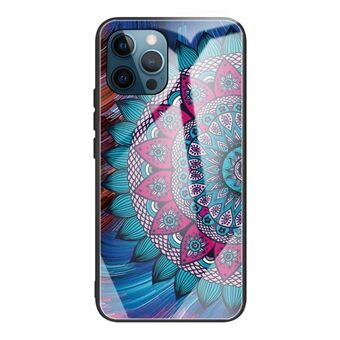 Anti-scratch Pattern Printing Glass + TPU Combo Hybrid Cover for iPhone 13 Pro 6.1 inch