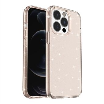 Crystal Clear Bling Sparkly Glitter Shiny Soft TPU + Hard PC Slim Fit Back Cover for iPhone 13 Pro 6.1 inch